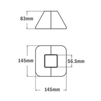 33-4545CAP-0 MODULAR SOLUTIONS PART<br>45 SUPPORT FOOT PLASTIC COVER CAP LIGHT GRAY